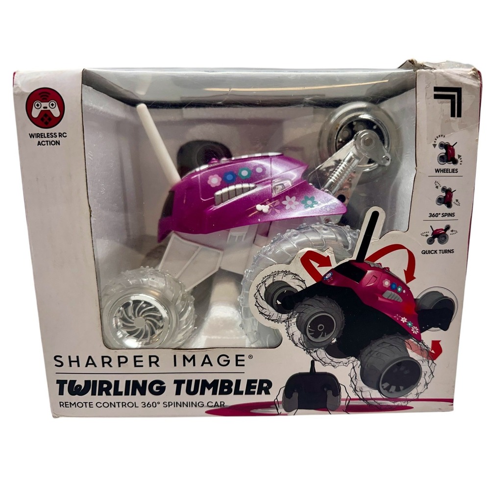 Sharper Image RC Twirling Tumbler Pink Damaged Box